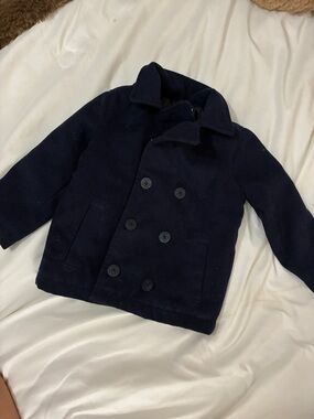 Old Navy Navy Double-Breasted Pea Coat for Kids
